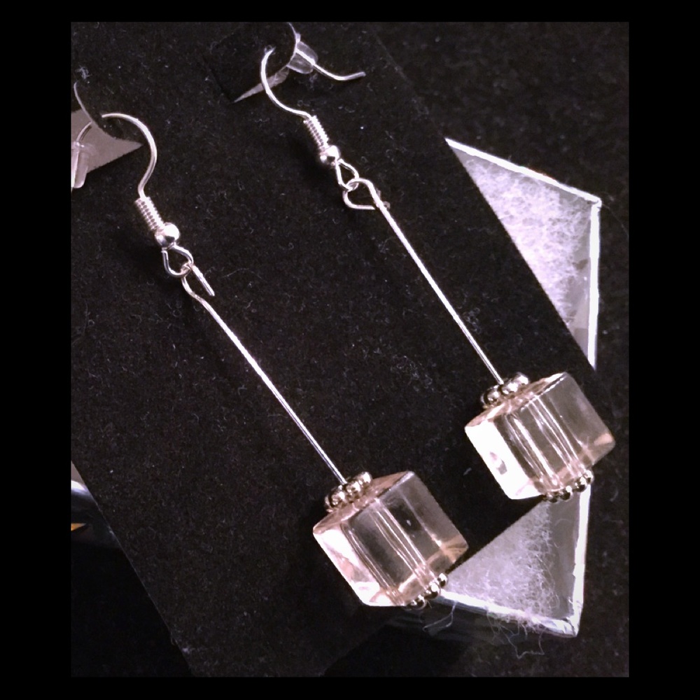 Silver Plated Ice Earrings